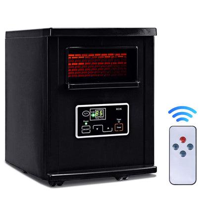 1500W Portable Space Heater with Digital Thermostat for Bedroom