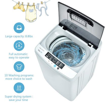 2-in-1 Laundry Washer and Spin Combo with 10 Programs ( 8.8lbs Capacity )