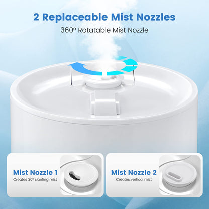 ARLIME Humidifier for Bedroom Large Room, 2.4 Gallon Warm & Cool Mist Top Fill Ultrasonic Air Vaporizer with Auto Mode