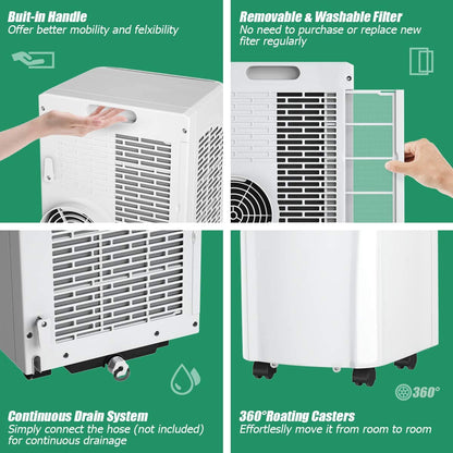 ARLIME Portable Air Conditioner 8000 BTU, 3-in-1 AC Units for Rooms with Fan & Dehumidifier