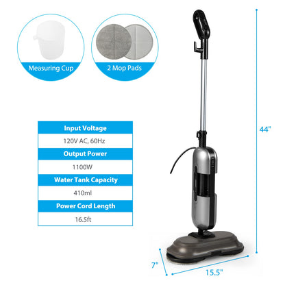 Multipurpose Steam Cleaner 180° Dual Rotating Handheld Steam Mop