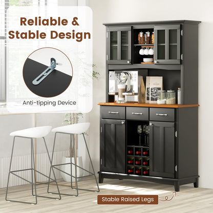 Kitchen Hutch Storage Cabinet Freestanding Pantry Buffet Sideboard