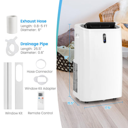 12000 BTU Portable Air Conditioner and Heater, 4-in-1 AC Unit with Dehumidifier, Heat, Cool, Fan