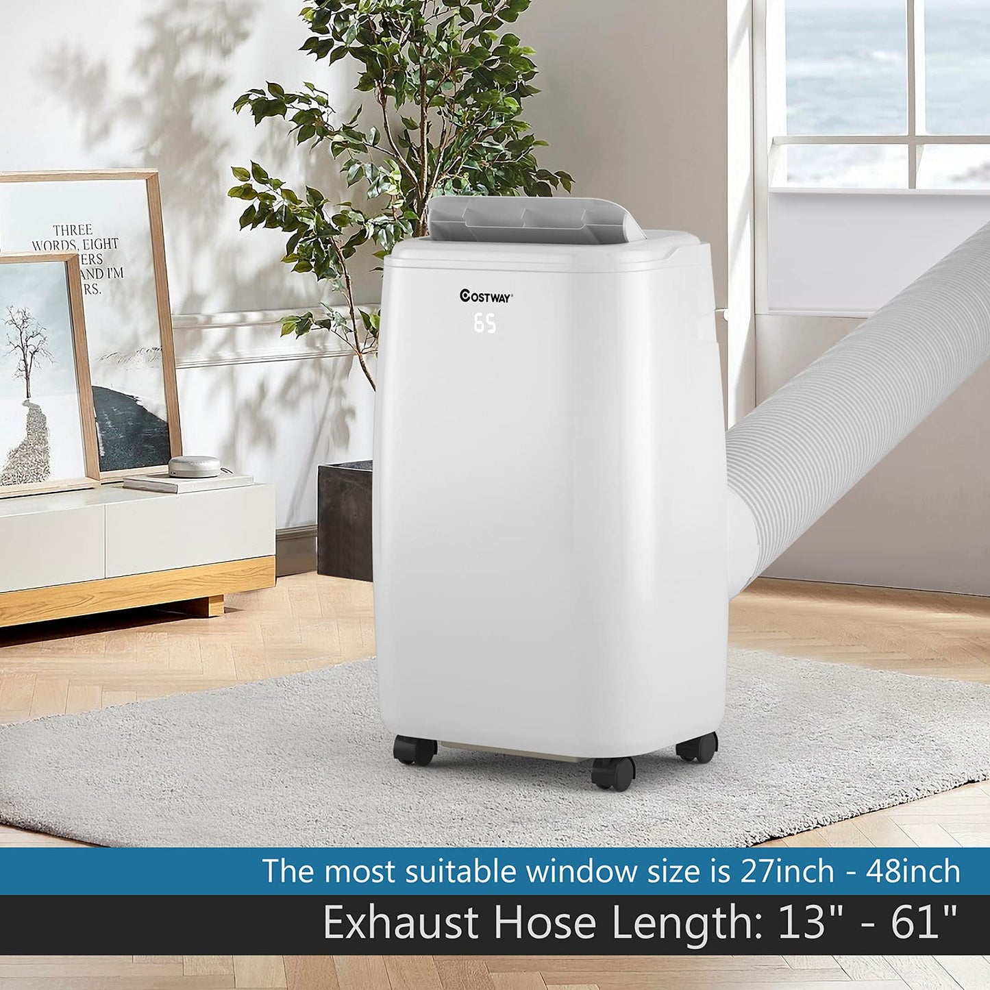 1,0000 BTU Portable Air Conditioner Cooling for Space up to 350 sq. ft with 3 Modes