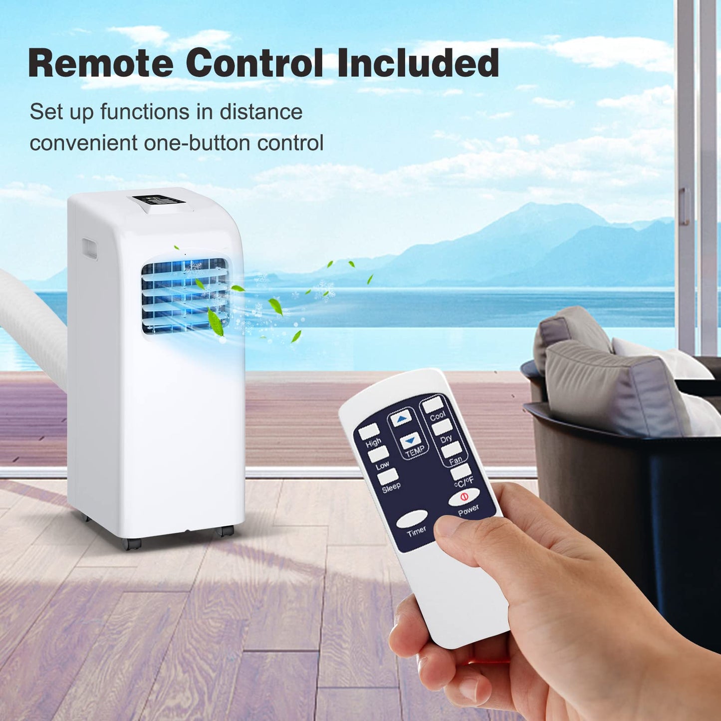 ARLIME Air Conditioner Portable 8,000 BTU, Quite Single Room AC Unit
