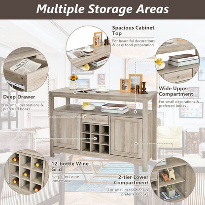 Buffet Cabinet Storage Sideboard Server Console Table