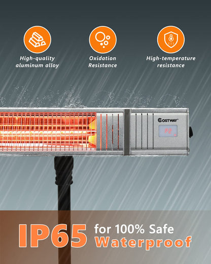 ARLIME Electric Patio Heater, Wall-Mounted Infrared Patio Heater, 1500W Infrared Heater