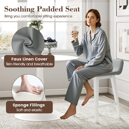 24/29 inch Wooden Counter Stools Set of 2/4