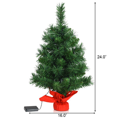 2FT Tabletop Mini Christmas Tree for Indoor Decor