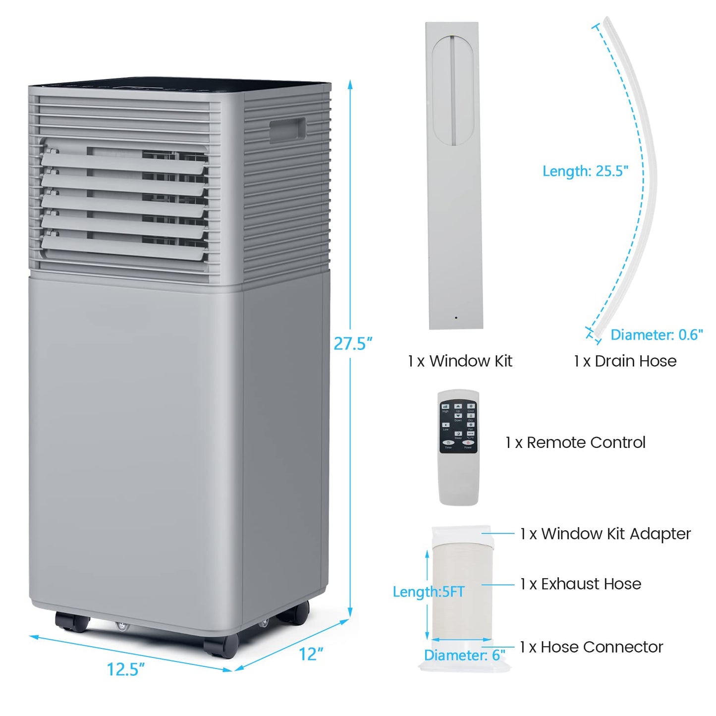 ARLIME 8000 BTU Portable Air Conditioners, Air Unit Cools up to 230 sq. ft.