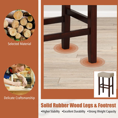 29.5-inch Counter Height Bar Stools Set of 2/4 Backless Vanity Chair for Makeup