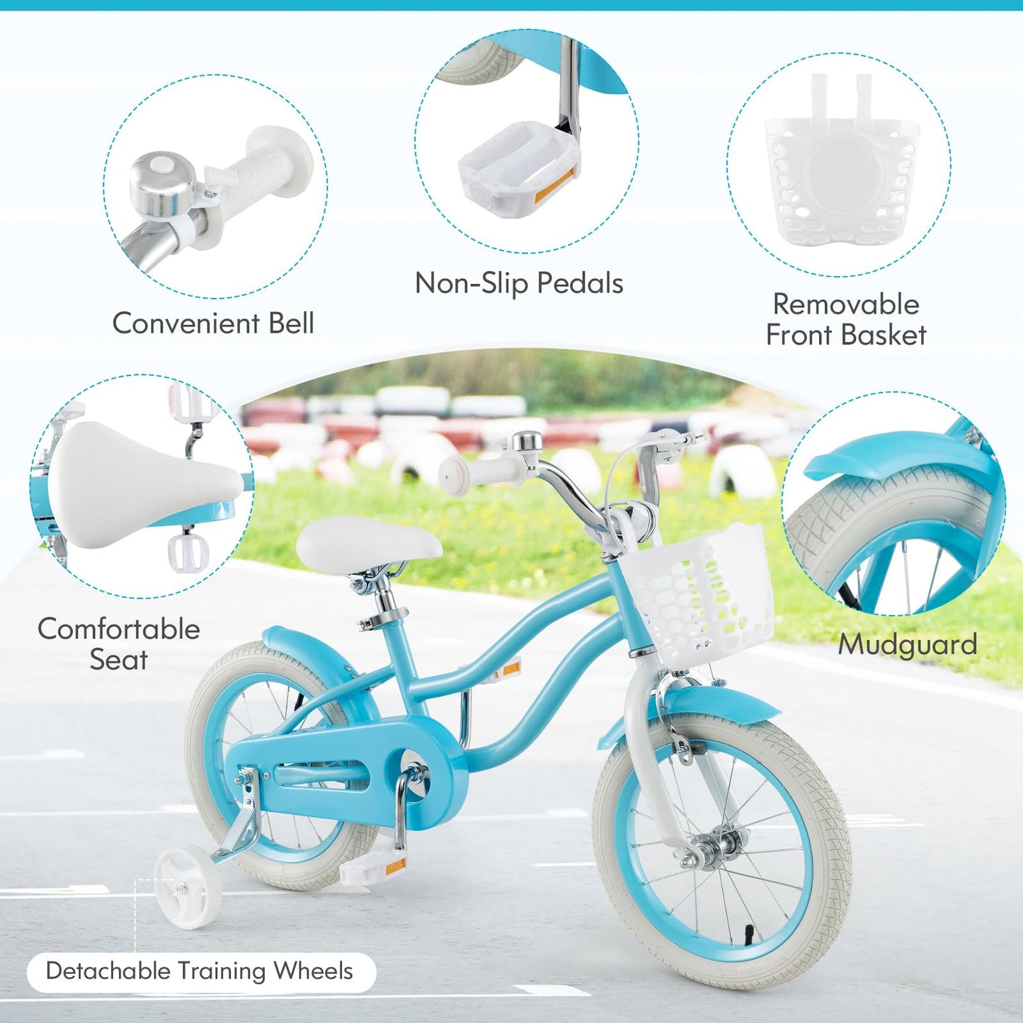 12 14 16 18 Inch Kids Bicycle for Girls Boys Aged 3-8 Years Old