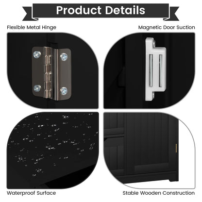 Wooden Storage Organizer with 4 Deep Drawers & Adjustable Shelf