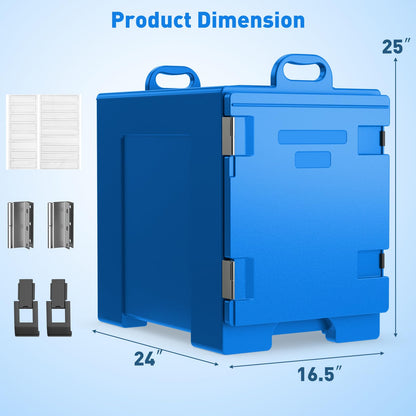 ARLIME Insulated Food Pan Carrier, End-Loading Insulated for 5 Full-Size Pans