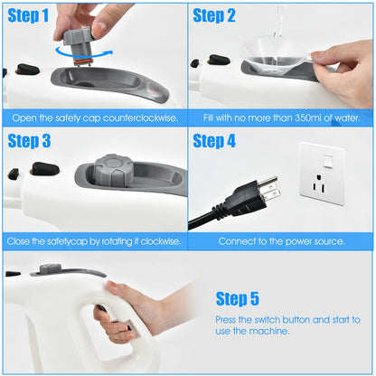 Handheld MultiPurpose Steam Cleaner with 17 Pieces