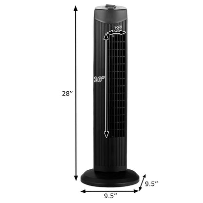 28-Inch Oscillating Tower Fan Quiet Cooling Whole Room Bladeless