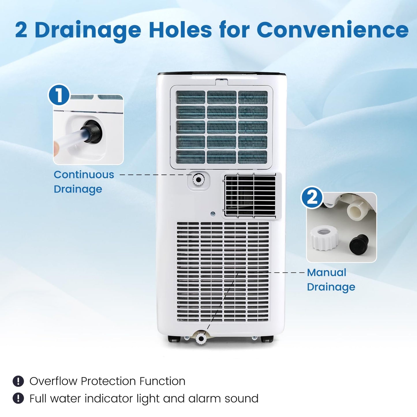 Portable Air Conditioners, 9000 BTU Cools up to 280 Sq. Ft 4-in-1 AC Unit for Bedroom