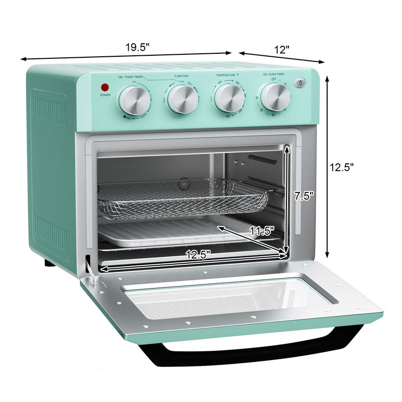 Toaster Oven Countertop, 7-in-1 Convection Oven with Air Fry, Bake, Broil, Toast, Dehydrate, Pizza, Warm Function