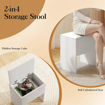 43.5'' Modern Dressing Table with Charging Station