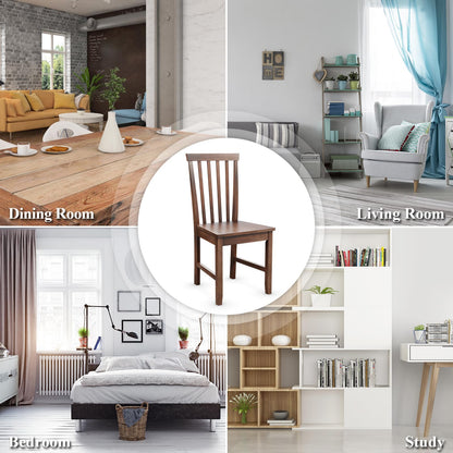 Armless Wooden Chairs with High Back for Kitchen