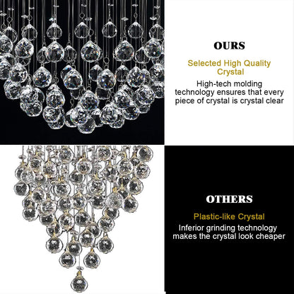 ARLIME Modern K9 Crystal Raindrop Chandelier