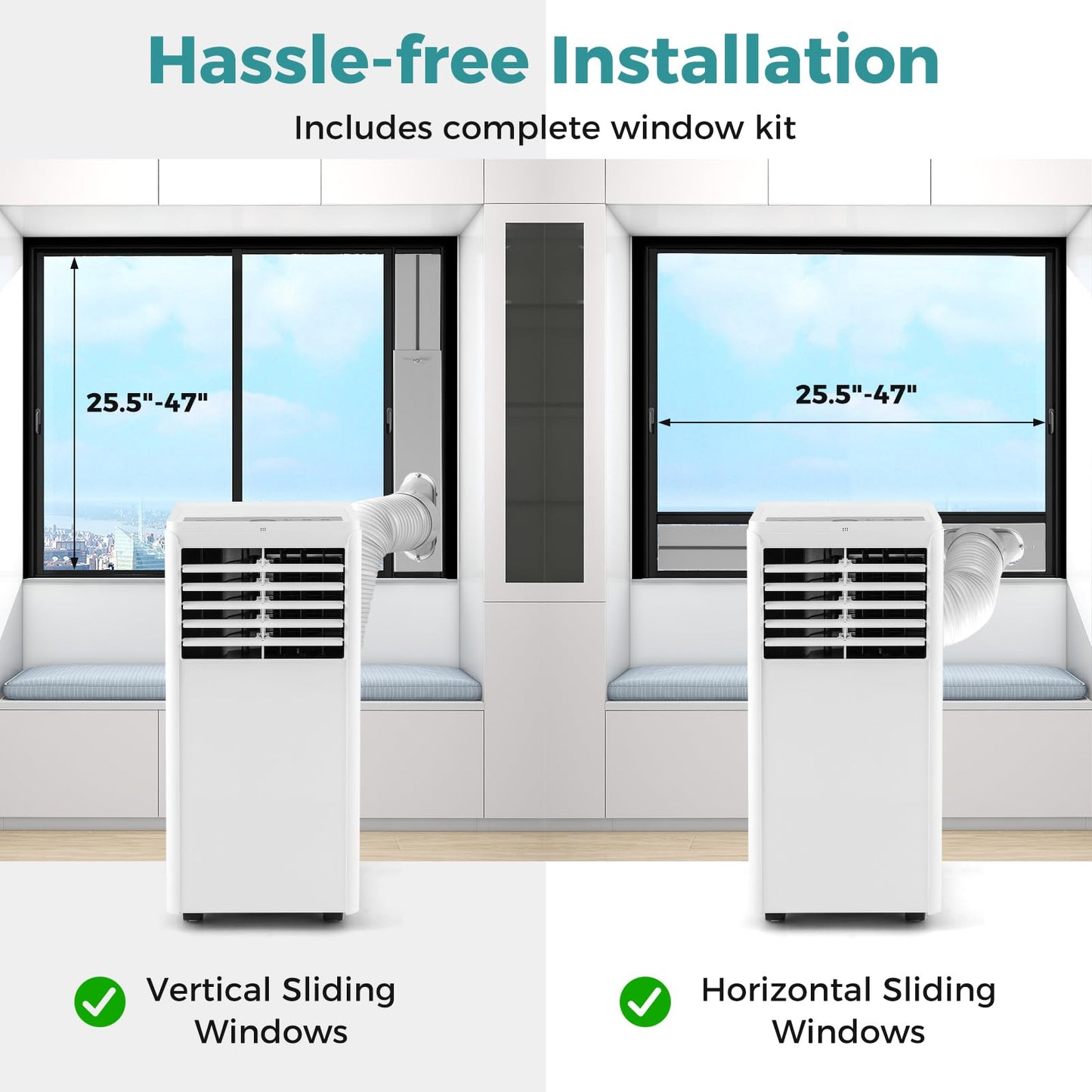 ARLIME 8000 BTU Portable Air Conditioner, 3-in-1 AC Unit with Dehumidifier & Fan