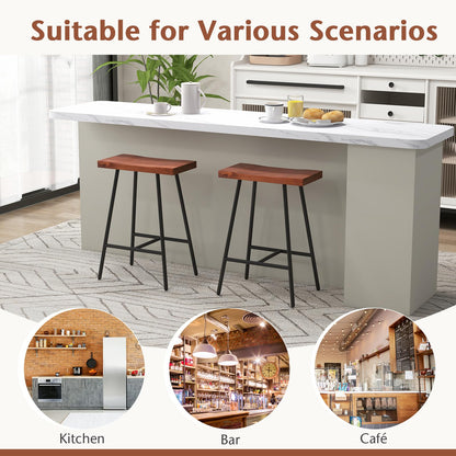 24 inch Backless Counter Height Saddle Stools with Footrest