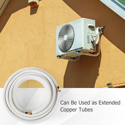 1/4” & 1/2” O.D. Copper Pipes Tubing with 3-Layer Insulation ( 50 Ft )