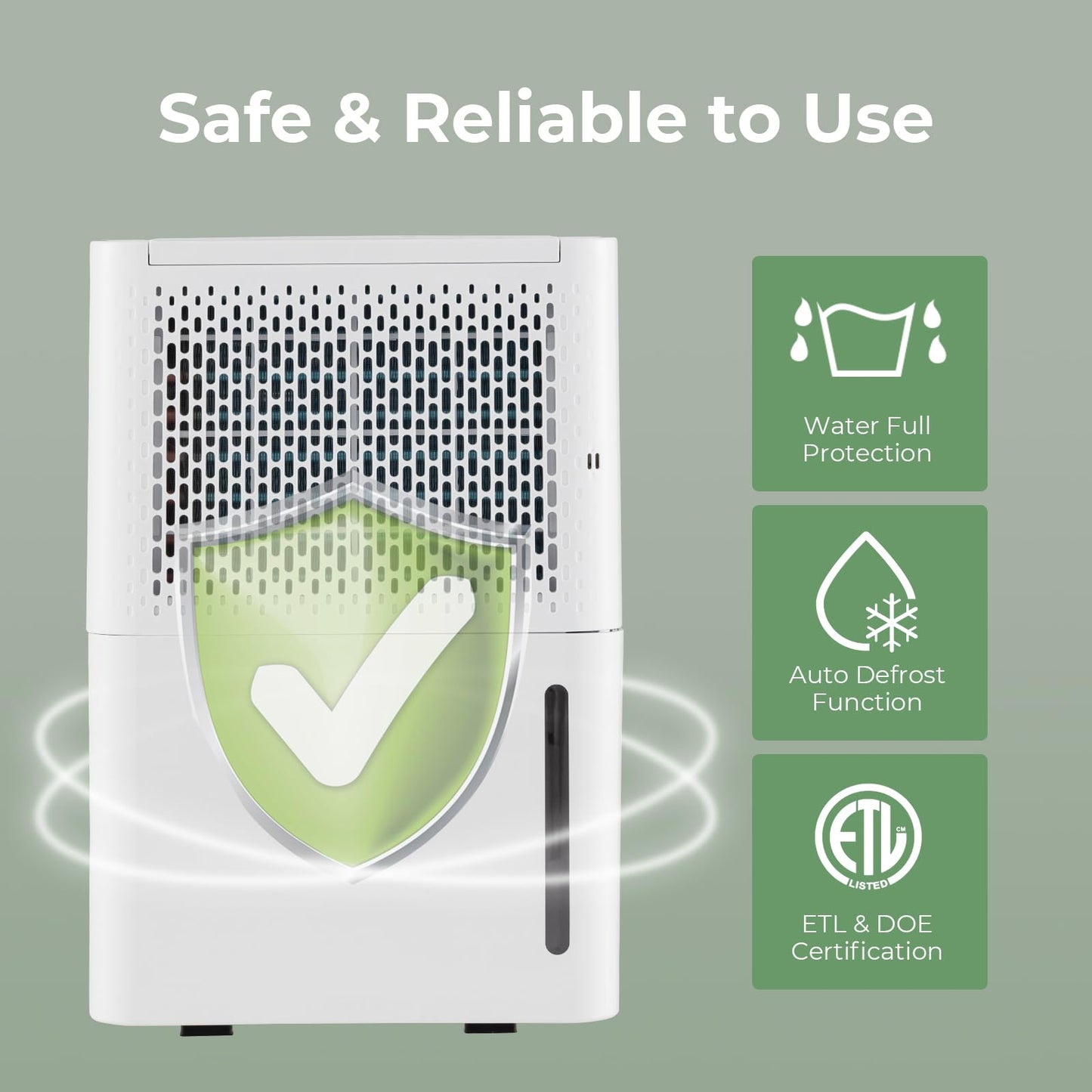 Dehumidifier for Basement, 2000 Sq. Ft 32 Pint Quiet & Energy Efficient Dehumidifier w/Continuous/Drying/Auto Mode