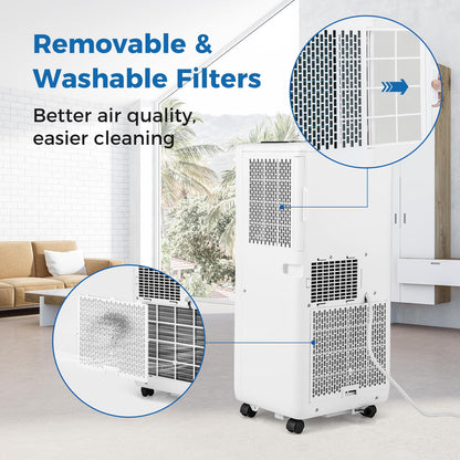ARLIME Portable Air Conditioner, 3 in 1 Air Cooler w/Fan, Quiet Floor AC w/Sleep Mode