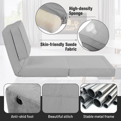 Convertible Flip Chair 5-Position Adjustable Triple Fold Down Sofa Bed