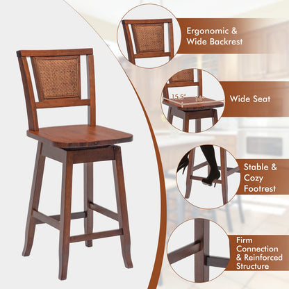 Bar Stools Set of 2/4 24.5 Inch Counter Height Bar Stool