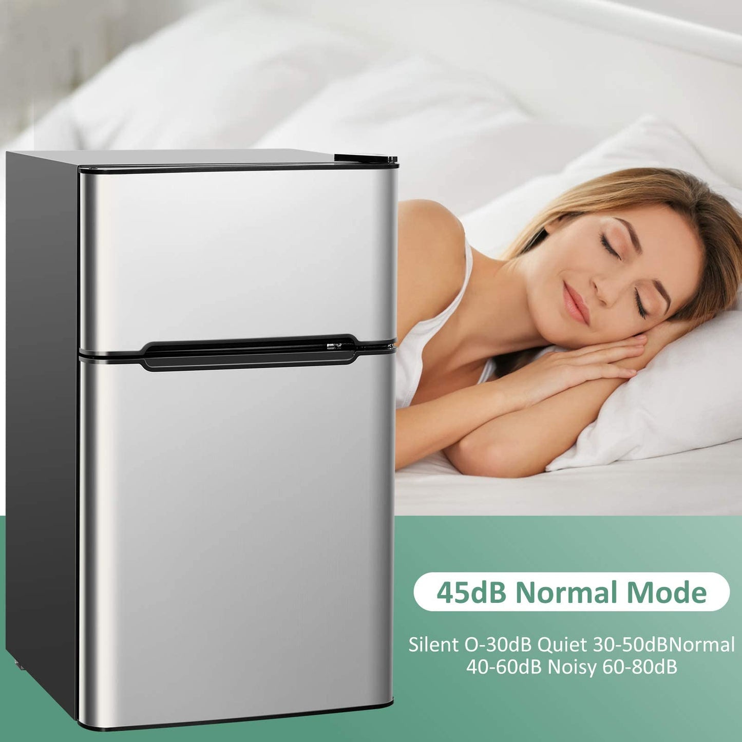 ARLIME Mini Fridge with Freezer, 3.2 Cu. Ft, Compact Refrigerator