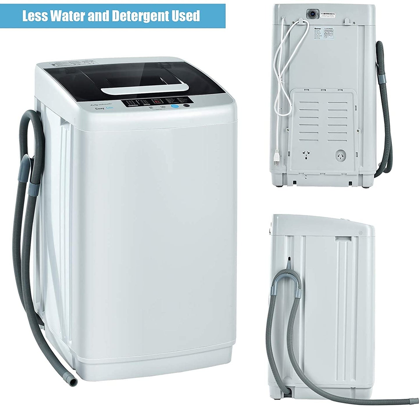 Portable Washing Machine, 2-in-1 Laundry Washer and Spin Combo with 10 Programs, 8.8lbs Capacity
