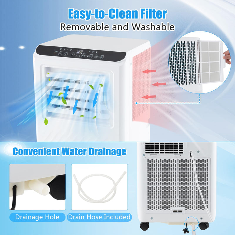 ARLIME Portable Air Conditioner, 3 -in-1 Air Cooler, Dehumidifier & Fan w/LED Display