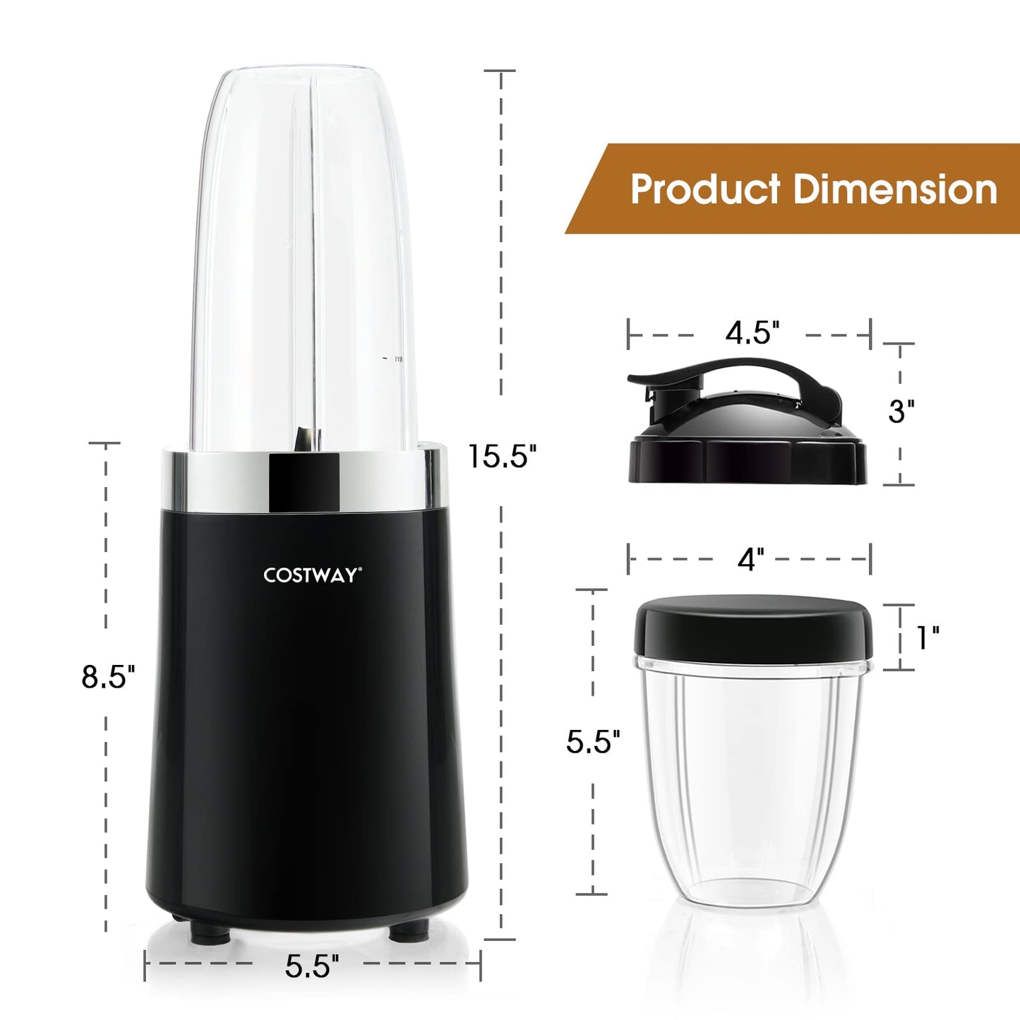 Nutri Blender, 1000 Watt Base for Juices, Shakes & Smoothies Personal Blender, Black