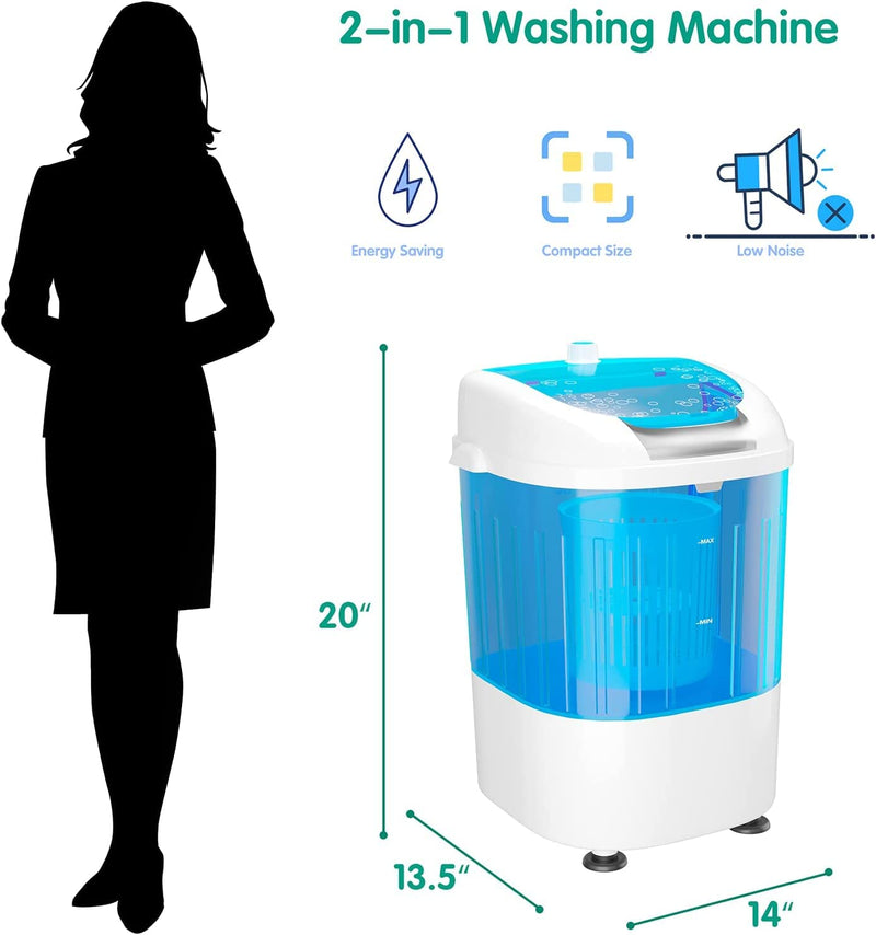Mini Washer and Dryer Combo w/ 5.5lbs Washing Capacity - Arlime