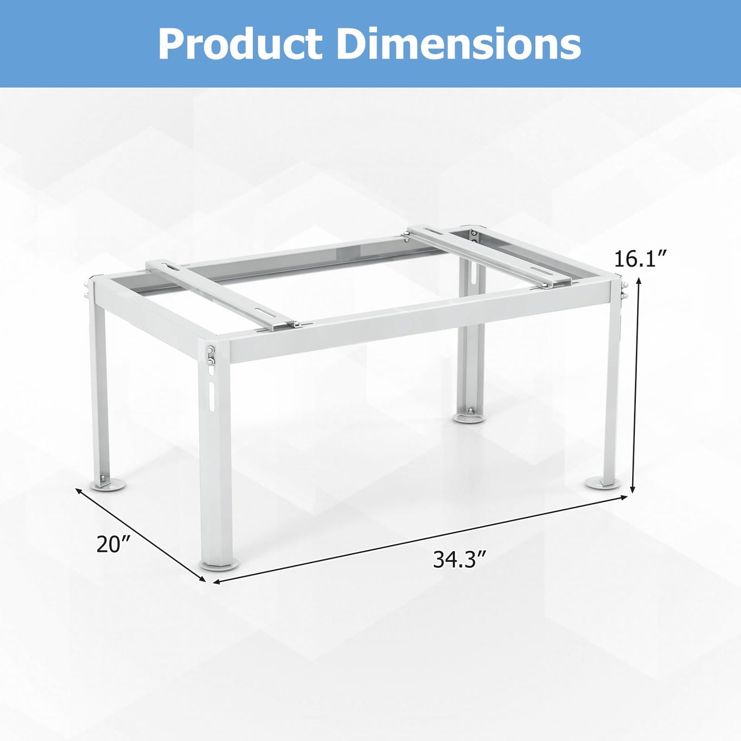 ARLIME Mini Split Stand, Outdoor AC Unit Bracket with Adjustable Height