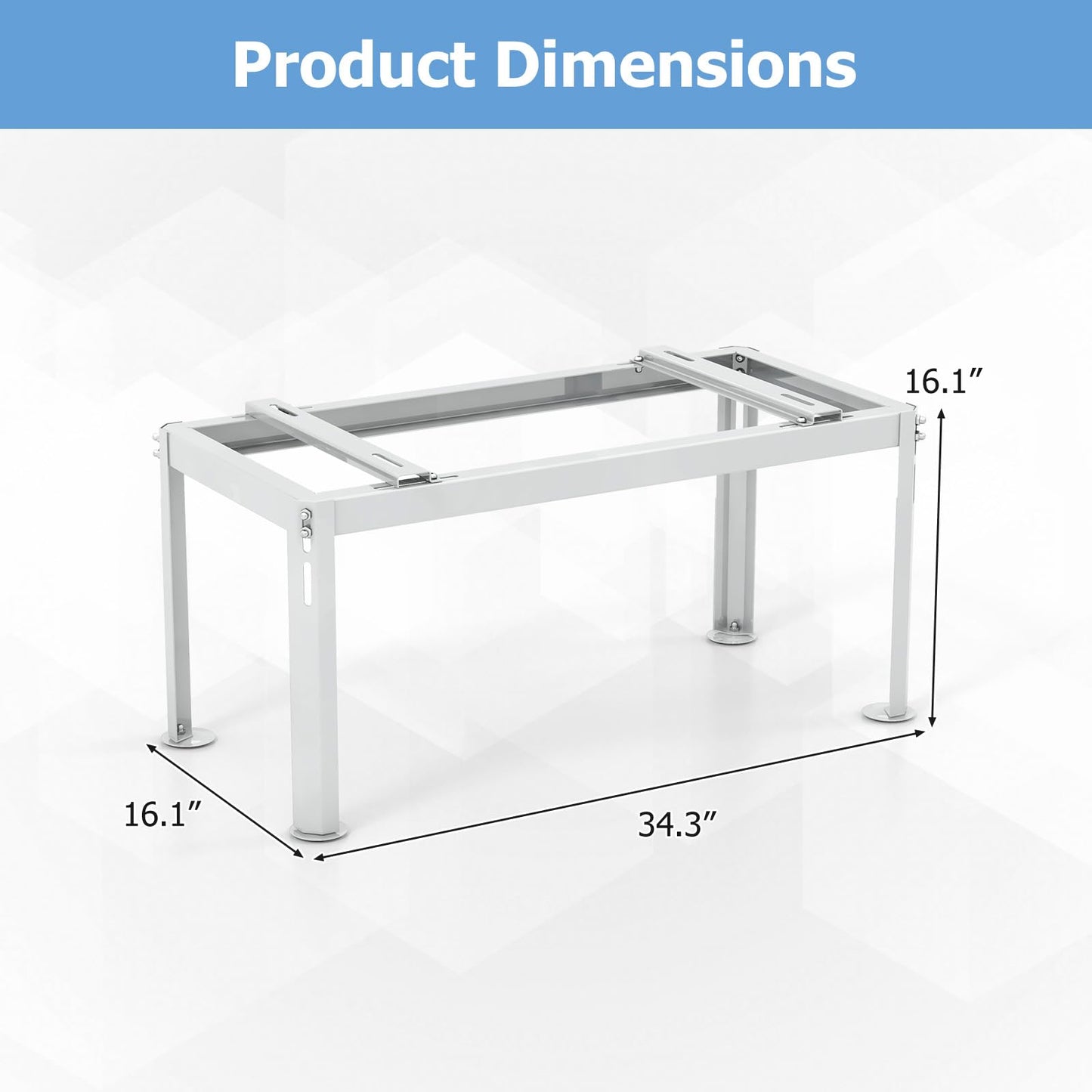 ARLIME Mini Split Stand, Outdoor AC Unit Bracket with Adjustable Height