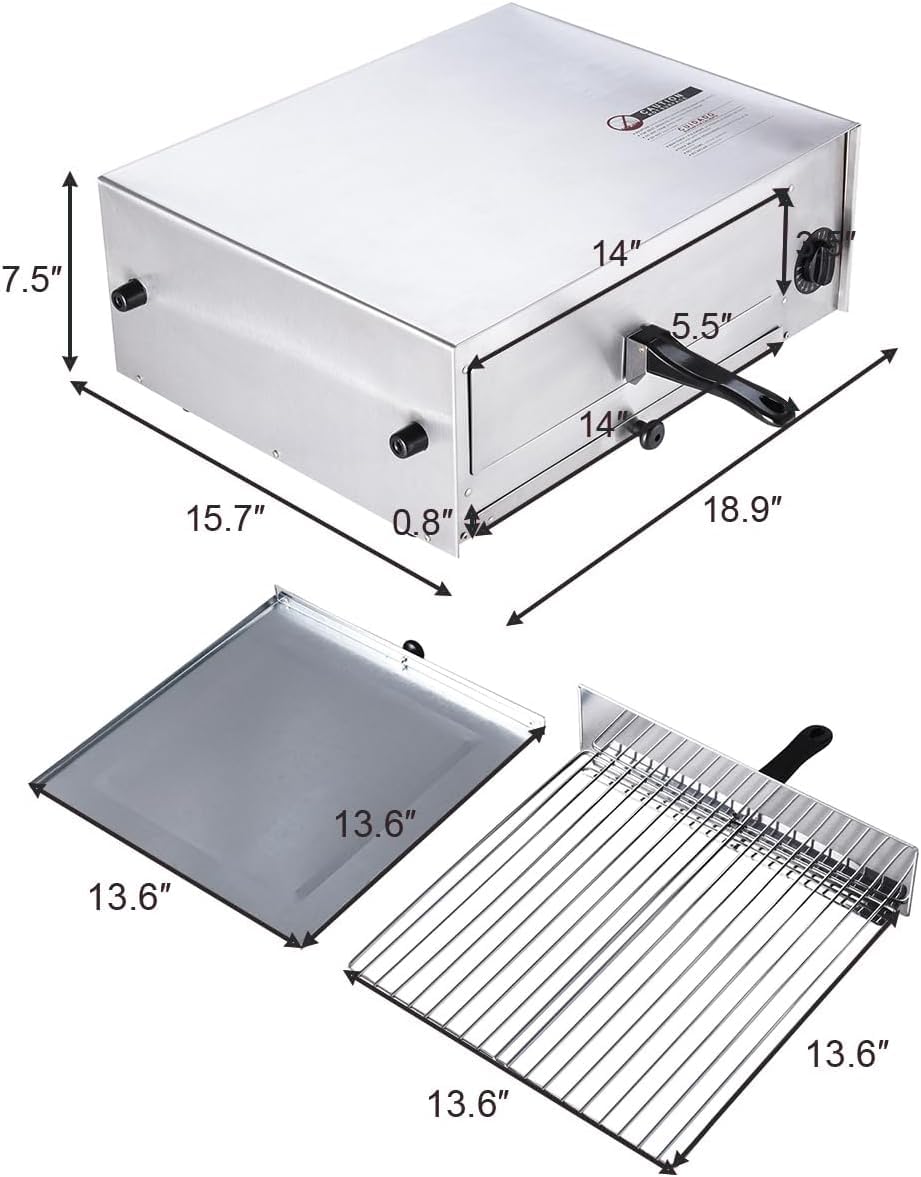 Electric Pizza Oven Stainless Steel Pizza Baker for Kitchen Commercial Use, Snack Oven