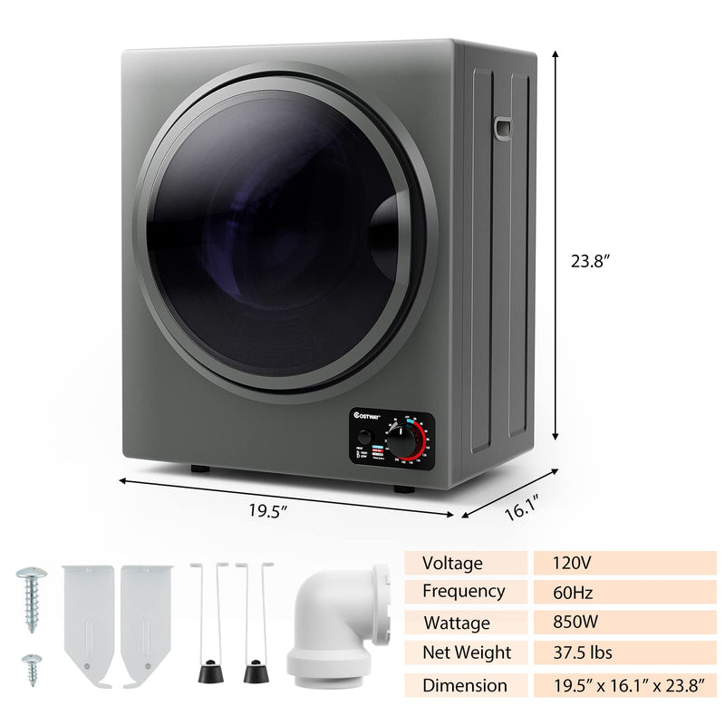 ARLIME Compact Laundry Dryer, Portable Clothes Dryers W/4 Automatic Drying Mode