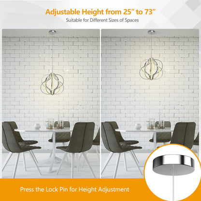 ARLIME Modern LED Chandelier, Dimmable Pendant Light with Adjustable Height