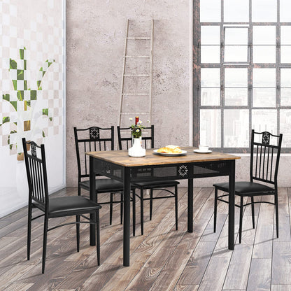 5 Pieces Dining Table Set Modern Kitchen Table Set for 4 Person