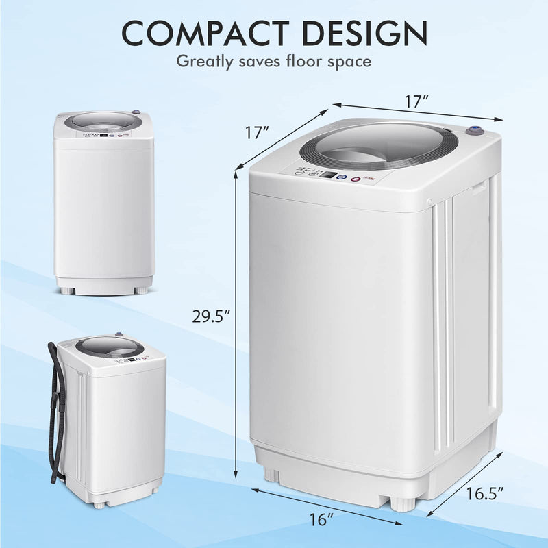 ARLIME 1.2 Cu.ft Portable Washing Machine Full-Automatic,8 lbs Capacity Laundry Machine