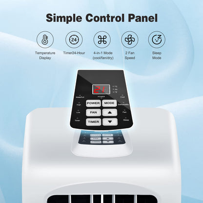 ARLIME Air Conditioner Portable 8,000 BTU, Quite Single Room AC Unit