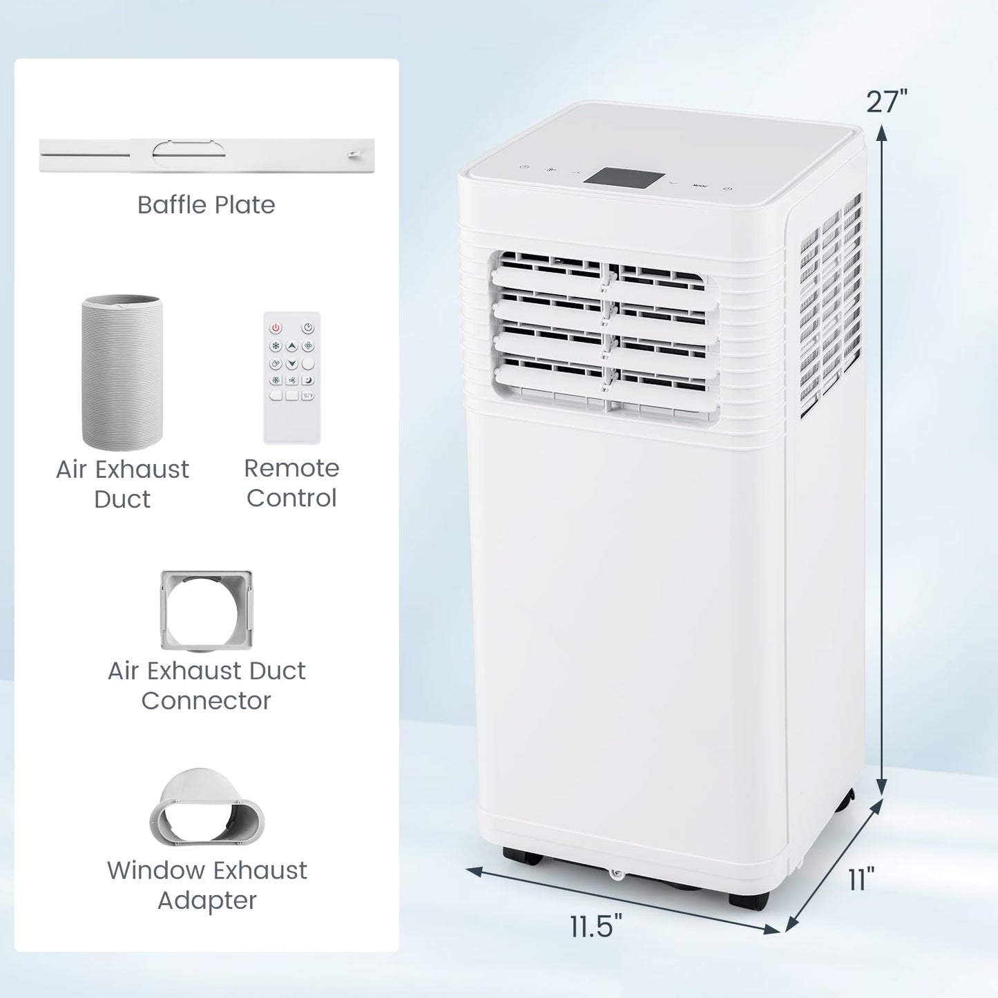 Portable Air Conditioner, 3-in-1 AC Unit w/Dehumidifier & Fan