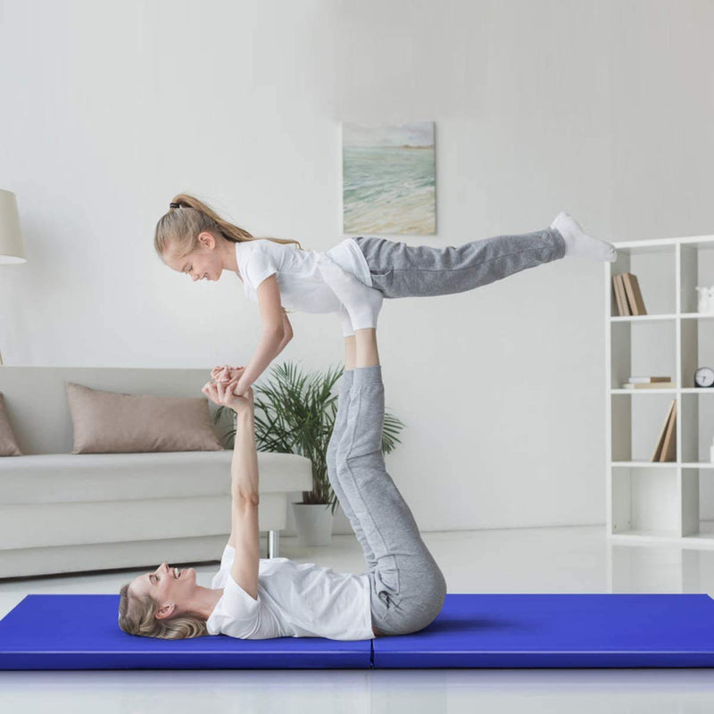 ARLIME 2" Thick Exercise Mat, 2-Fold Folding Gymnastics Mat with Carrying Handles