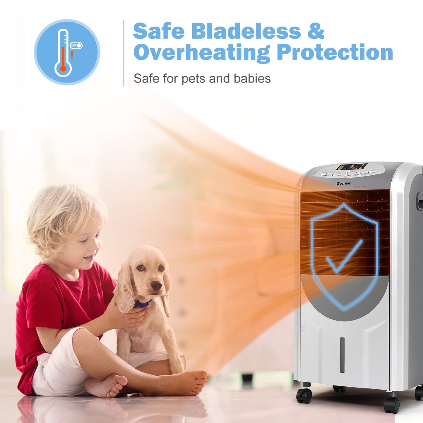 ARLIME 4-IN-1 Evaporative Air Cooler, Heater and Humidifier Combo, 3 Wind Speeds, 4 Modes, 8H Timer