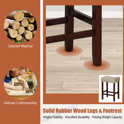 25-inch Counter Height Bar Stools Set of 2/4 Backless Vanity Chair for Makeup