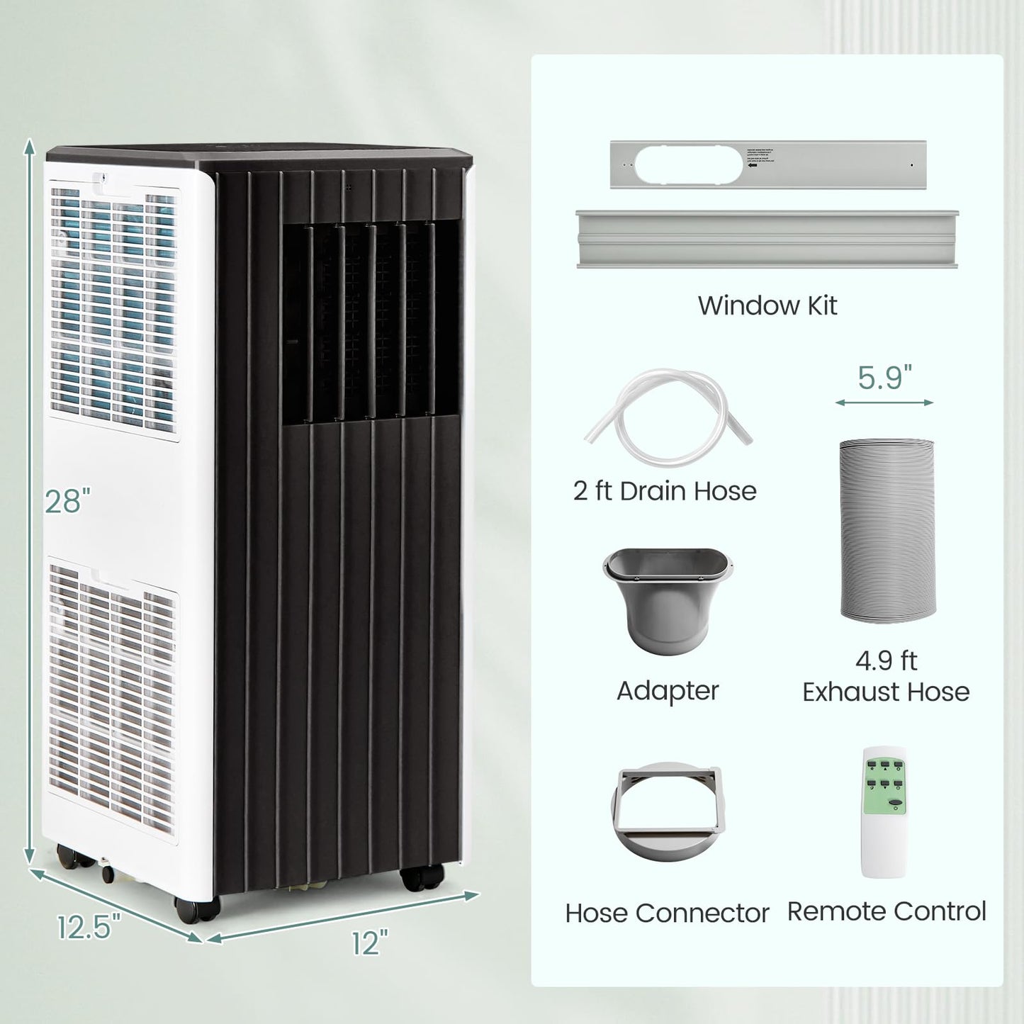 ARLIME 8000 BTU Portable Air Conditioner 3-in-1 AC Unit with Dehumidifier & Smart Sleep Mode